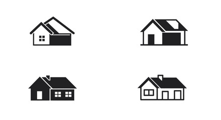 Fototapeta premium Four distinct house icons collage