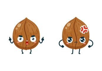 Set Mascot images of the Walnut