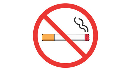 No smoking A banned cigarette