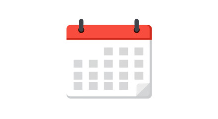 Simplistic calendar with a folded corner