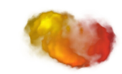 Watercolor paint brush strokes in watercolor isolated against transparent