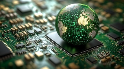 Global connectivity, technology, digital earth