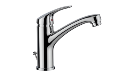 Isolated Chrome Faucet with Water Tap Symbolizing Plumbing