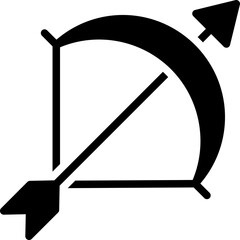 Bow and Arrow Icon Vector Illustration