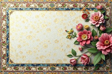 Intricate Roman mosaic detail on pristine white, photography, art