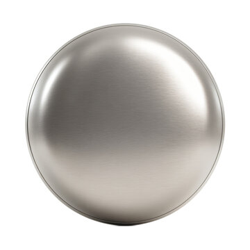 Spherical metal disk A futuristic button