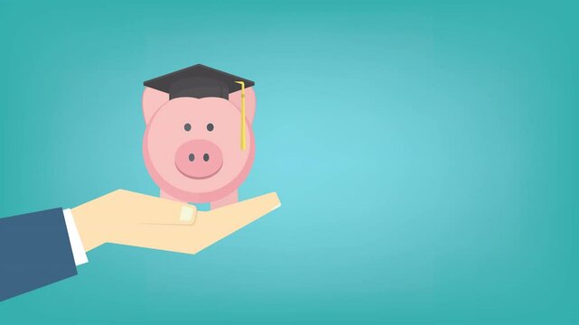 Graduation cost, expensive education, scholarship loan budget, education savings and investment concept.