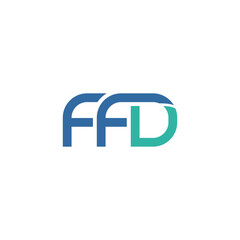 Fototapeta premium Modern FFD Letter Logo – Abstract Business Monogram Design
