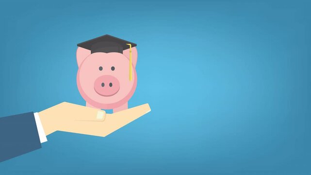 Graduation cost, expensive education, scholarship loan budget, education savings and investment concept.