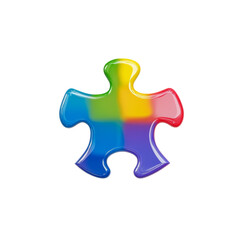 Obraz premium Puzzle Piece Isolated on Transparent Isolated on transparent background