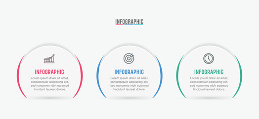 Timeline infographic template design. 3-4-5 options or steps business infographic template design. Can be used for process diagram, presentations, workflow layout, flow chart, steps, banner.