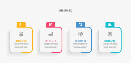 Timeline infographic template design. 3-4-5 options or steps business infographic template design. Can be used for process diagram, presentations, workflow layout, flow chart, steps, banner.
