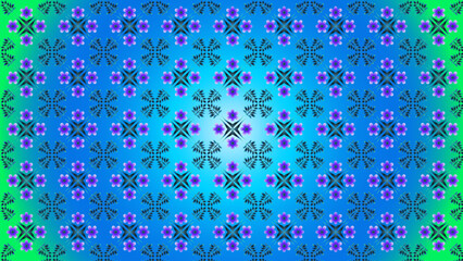 Mystical Bloom of Indigo and Emerald Harmony