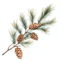 Fototapeta premium Pinecone branch looks delicate, naturally beautiful, and serene
