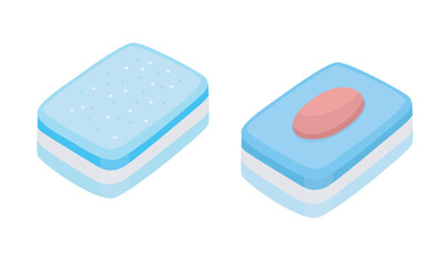 Dishwasher detergent tab vector illustration in cartoon style. Dish washing detergent tablet clipart. Cleaning supplies flat vector isolated on white background.