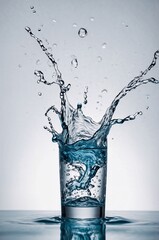 water splash in glass