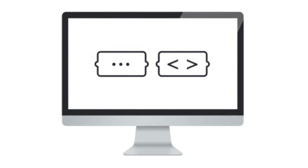 Isolated Computer Monitor with Code Symbols