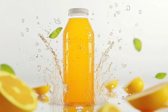 3D animated sports drink ad with vibrant splash animation