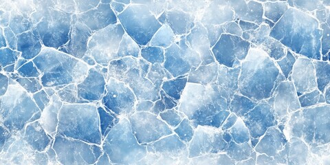 Obraz premium Winter s Icy Grip Abstract Background of Frozen Water with Cracks and Texture ,Perfect for Designs