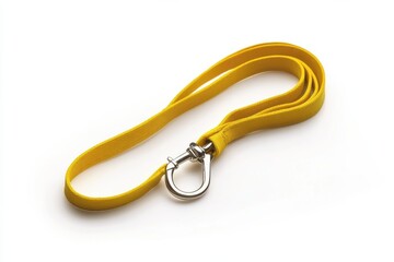 Stylish Mustard Yellow Dog Leash with Silver Clip Perfect for Walks Durable and Soft Fabric