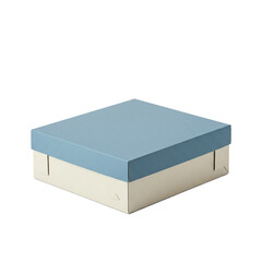 blue and white  box isolated on white background 