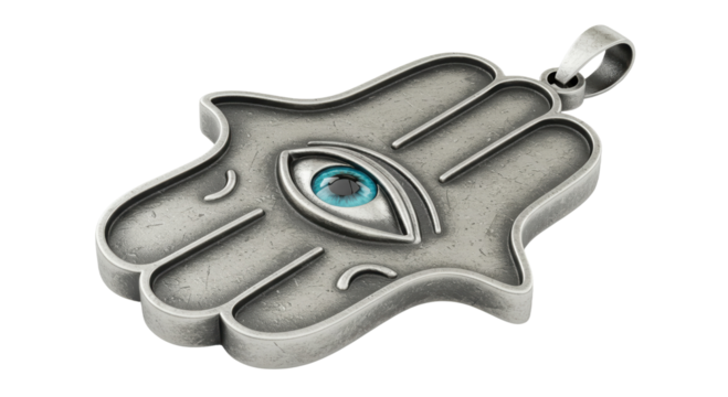Isolated Hamsa Hand Amulet for Protection