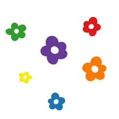 Rainbow Flowers Decoration