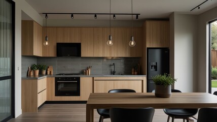 Fototapeta premium Modern Minimalist Kitchen Design