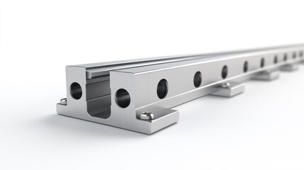 Obraz premium Industrial linear guide rail