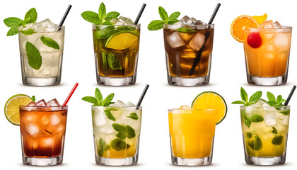 Various vibrant cocktails