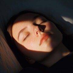 Woman asleep in sunlight
