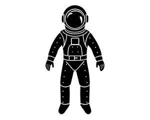 Astronaut vector silhouette illustration isolated on white background