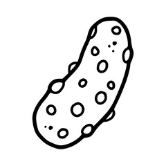 pickle outline vector illustration