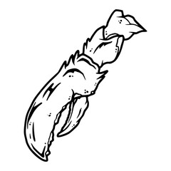 crustacean claw vector design