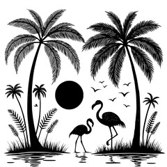 palm tree silhouette