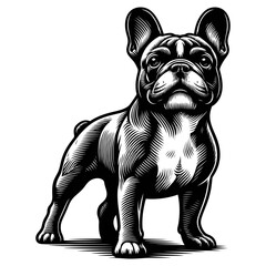 french bulldog vector and illustration isolated on white background.