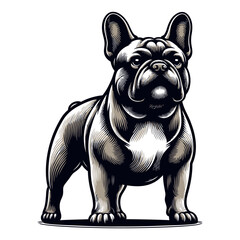 french bulldog vector and illustration isolated on white background.