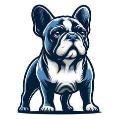 french bulldog vector and illustration isolated on white background.