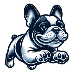 french bulldog vector and illustration isolated on white background.