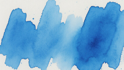 Obraz premium Abstract cerulean blue watercolor wash texture background wallpaper. Copy space, cold ice color art, contemporary artistic backdrop