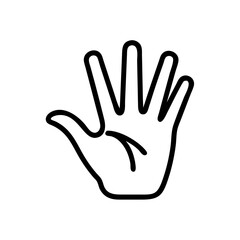 Obraz premium Hand gesture outline symbolizing communication and connection icon transparent background