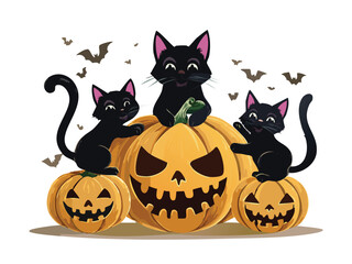 Playful Cat Dressed As Witch