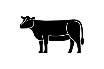 Australian Cow icon vector silhouette illustration isolated on white background