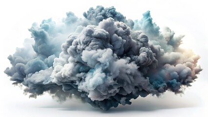 Abstract Grey White Watercolor Cloud Background - Rule of Thirds