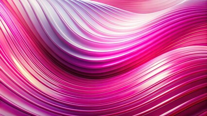 Fototapeta premium Abstract Pink Curves - Futuristic Minimalist Background