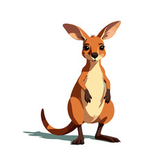 Cute kangaroo vector graphic and illustration