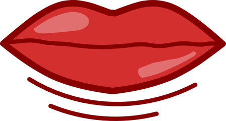 Obraz premium vector illustration of sexy and rosy lips