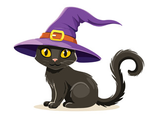 Halloween Kitty With Witch Hat