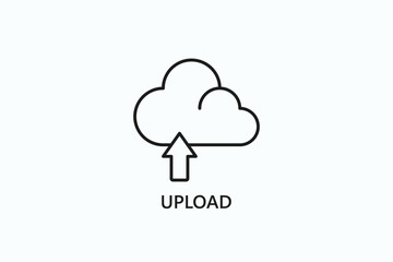 Upload Icon Or Logo Isolated Illustration