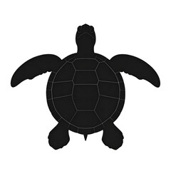 Fototapeta premium Turtle Silhouette Symmetrical